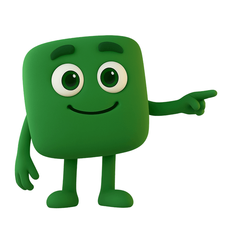 Goodie pointing at submit button